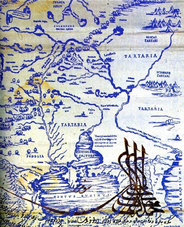 Часть средневековой карты