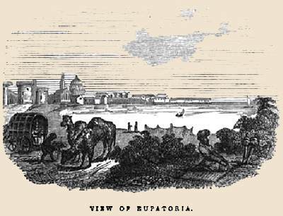 Вид на Евпаторию в первой половине XIX века