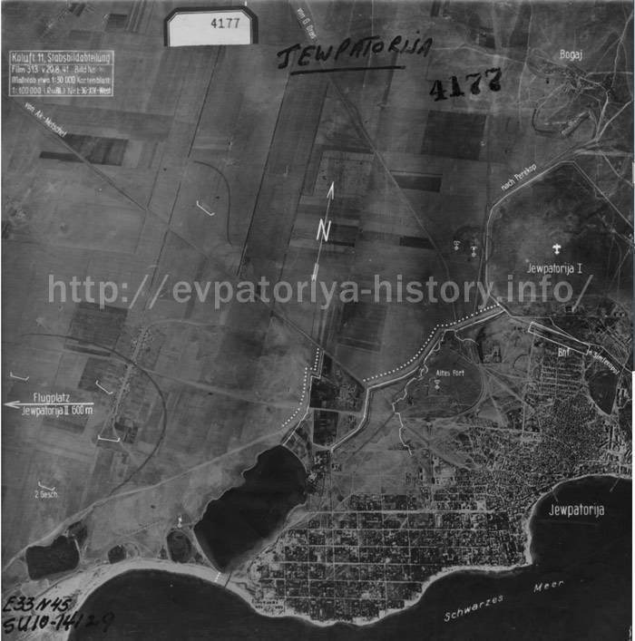 Немецкая аэрофотосъемка 29 августа 1941 года в районе Евпатории