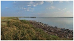Фото 2. Побережье лимана: а) – южный берег, Сольпром; б) – северный берег, степь